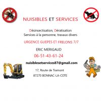 Désinsectisation, dératisation, et services .  Bonnac-la-Côte (87270)