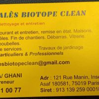 Nettoyage et entretien. prestations de services  PARIS 19